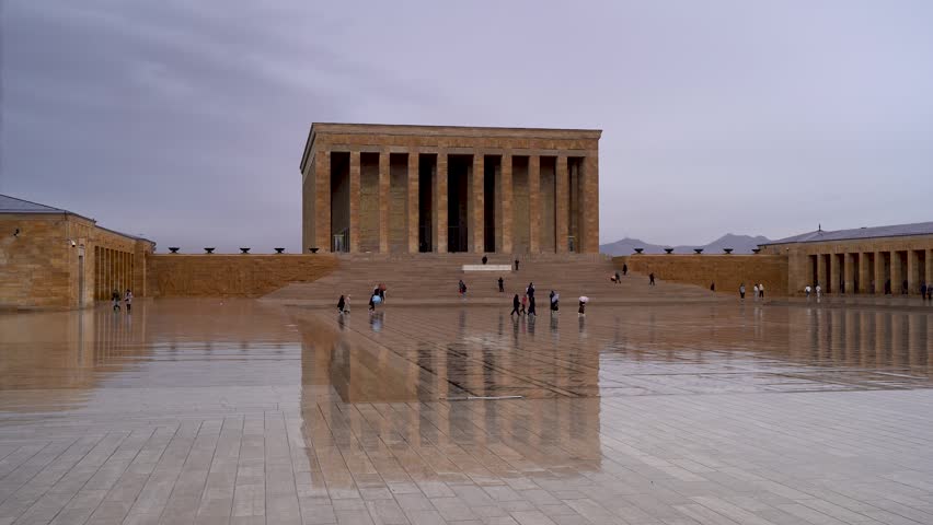 Anitkabir mausoleum of Ataturk on a rainy day
