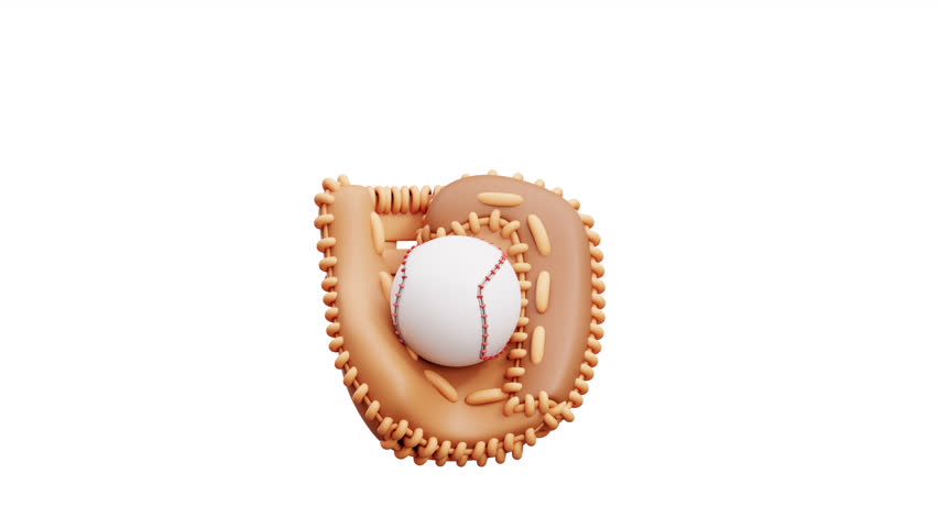 3d animation baseball glove ball sport game equipment