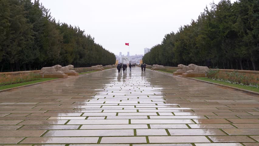 Lion Road in Anitkabir mausoleum of Ataturk in Ankara