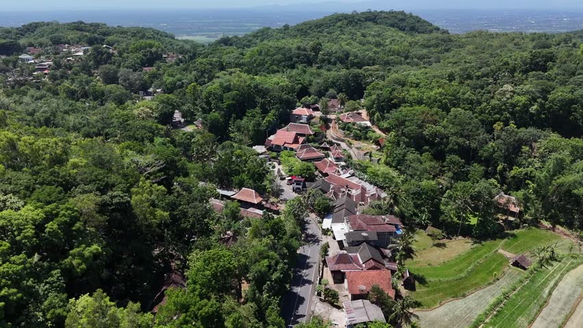 Aerial forest of Yogyakarta, Indonesia.