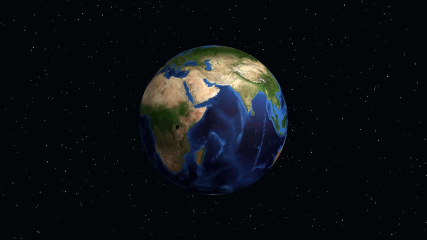 A rotating Earth zooms into North America, highlighting Fayetteville, North Carolina with location data