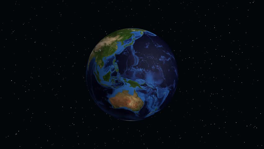 Digital globe rotates and zooms into Australia, highlighting Dubbo with a red location pin