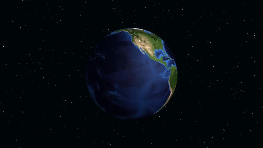 A 3D globe rotates and zooms into North America, pinpointing Oshawa, Ontario with data