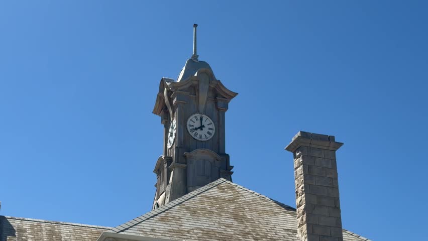 The clocktower at Muizenberg train station, near Cape Town