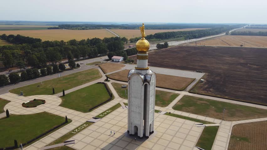 WWII war memorial in Prokhorovka battlefield, a location of famous Kursk battle, a patriotic symbol in Russia and Soviet Union.
