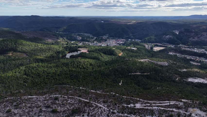 Queenstown, Tasmania, Australia Aerial Drone 4K