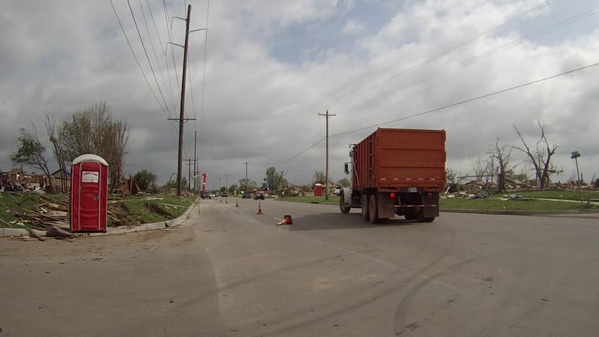 This is a neighborhood in Moore, Oklahoma devastated by the May 20, 2013 EF 5 tornado.  It