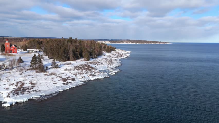 Shores of Lake Superior during winter
