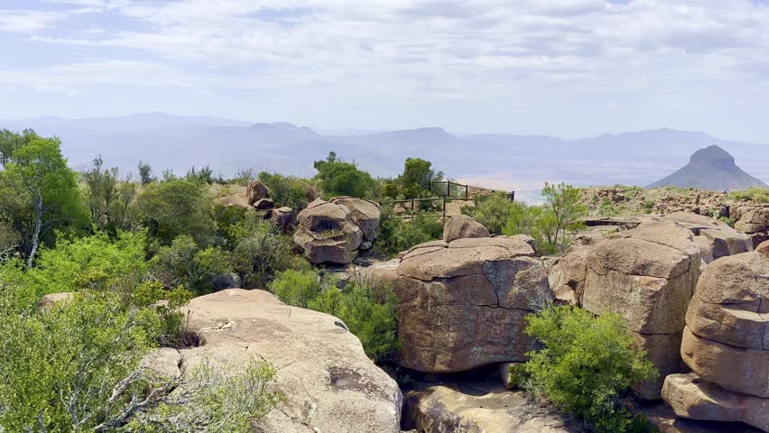 Scenic view of The Valley of Desolation in Graaff-Reinet, South Africa