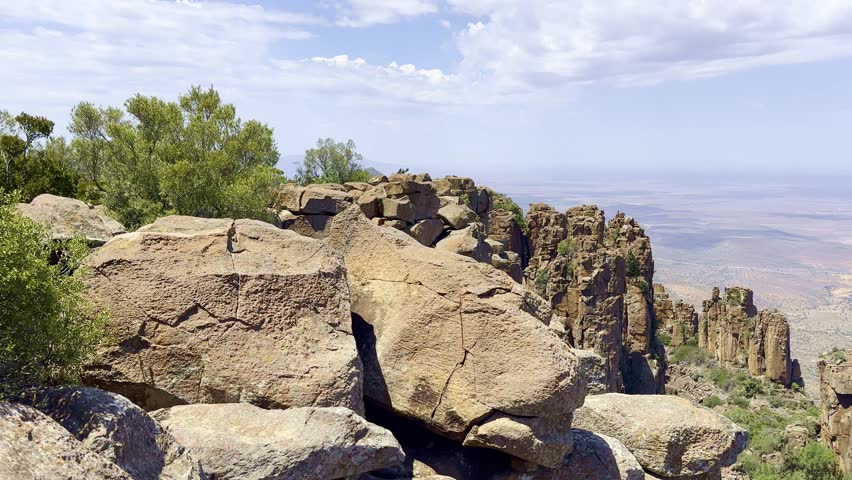 Scenic view of The Valley of Desolation in Graaff-Reinet, South Africa