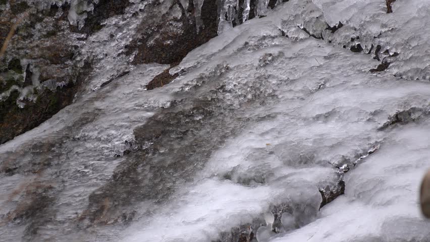 A stream of meltwater creeping beneath the ice.