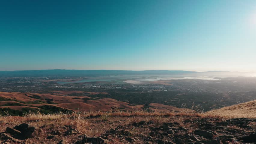 View of San Jose California from a hilltop 