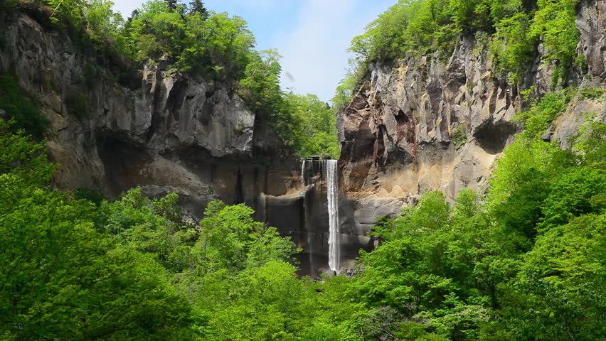 Inkura Falls in Shiraoi, Hokkaido, Japan.