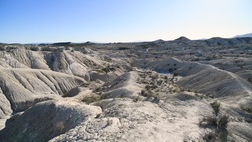 Arid Landscape Panorama – Abanilla Desert Rocky Formations