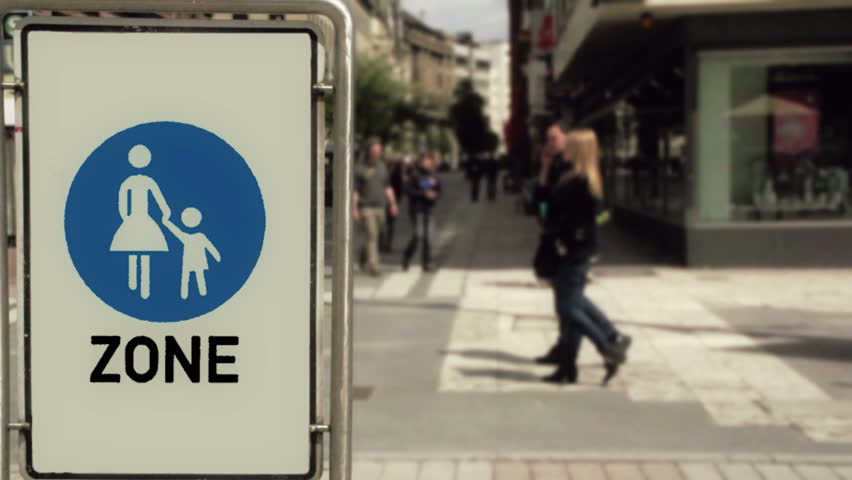 Pedestrian zone in the city