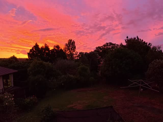 11 March 2026 Dramatic sunset in Auckland New Zealand