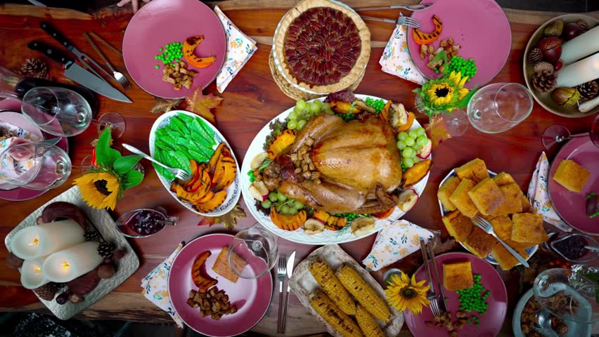 roasted chicken turkey happy thanksgiving food lunch homemade turkey feast celebration holiday meal
