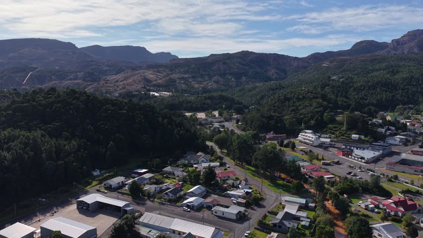 Queenstown, Tasmania, Australia Aerial Drone 4K