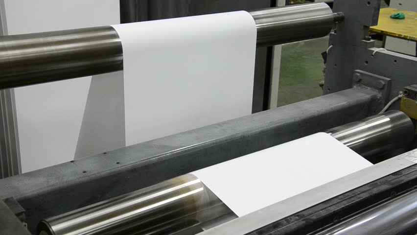 Print shop, Newspaper printing, Roll Paper goes fast of the webset based