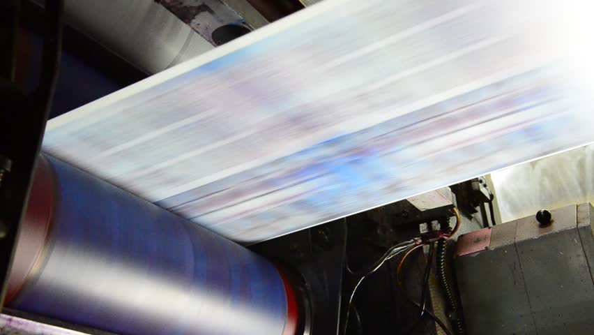 Web set offset print shop newspapers Printing (Loop), Newspapers coming off the