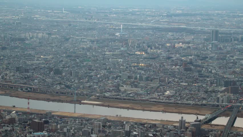 Tokyo, Japan Metropolitan Horizon Under Cloudy Evening Light