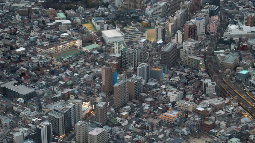 High-Rise Towers and Infrastructure Across Tokyo, Japan
