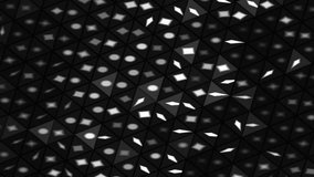 Abstract geometric pattern of triangular tiles with varying light and shadow creating a shimmering grid across a dark surface - Powered by Shutterstock - Get 15% off with code: PIKWIZARD15