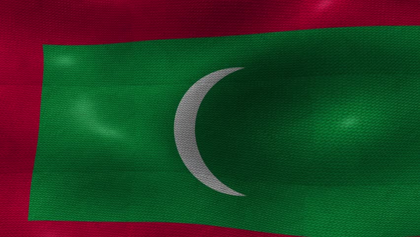 Maldives Maldivian Flag Textured Background Waving
