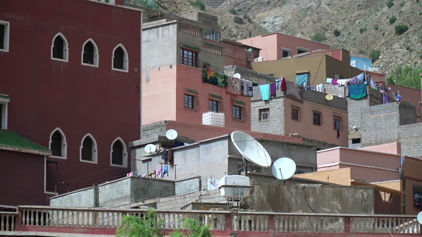 Colorful houses in Morocco