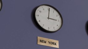 Global clocks showing synchronized time zones, perfect for remote work, business coordination, and travel content. Seamless loop animation, part of series for corporate use. Beautiful 3d Animation 4k - Powered by Shutterstock - Get 15% off with code: PIKWIZARD15