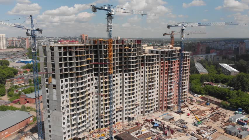 Construction of a residential complex in Novosibirsk