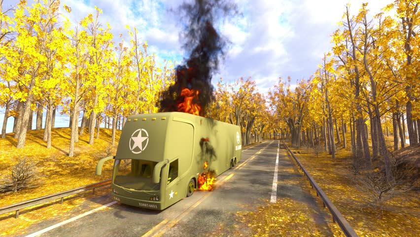 3D rendering of a military truck