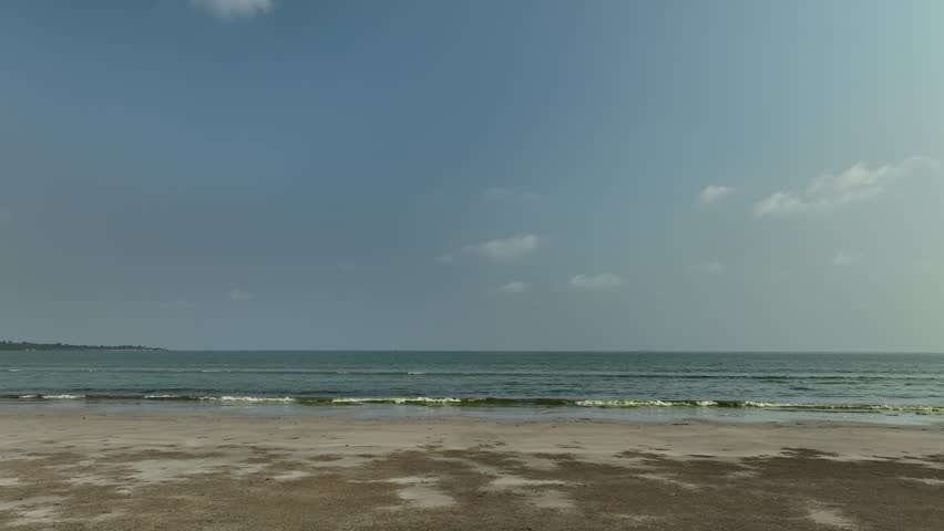Beatiful beach and coastline in Sawi district, Chomporn province in Thailand

