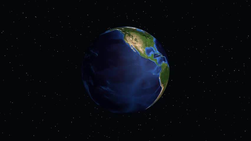 A digital animation zooms from space into Odessa, Ukraine, displaying local population statistics