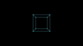 Cyan Blue Wireframe Cube Abstract Animation - Powered by Shutterstock - Get 15% off with code: PIKWIZARD15