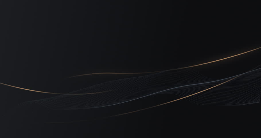 Abstract dark background with flowing data waves, moving mesh grid and glowing energy line. Subtle light shift creates depth. Smooth seamless loop, modern digital motion for tech, AI and financial BG
