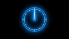 Isolated Neon Analog Clock Animation with Glowing Hands, Seamless Loop Neon Clock with Glowing Circular Frame - Powered by Shutterstock - Get 15% off with code: PIKWIZARD15