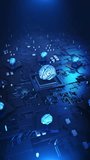 Artificial Intelligence Brain Chip Network digital brains on microchips neural processing advanced computing systems. AI technology presentations robotics themes machine learning. 3D Illustration - Powered by Shutterstock - Get 15% off with code: PIKWIZARD15