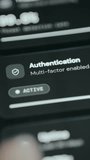 Digital interface confirming multi-factor authentication on a user account - Powered by Shutterstock - Get 15% off with code: PIKWIZARD15