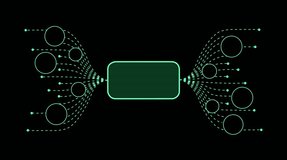 Data Process Concept with Technology Icons network– Technology Network animation. black background... - Powered by Shutterstock - Get 15% off with code: PIKWIZARD15