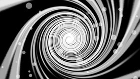 Abstract spiral vortex with bokeh dots background animation, Spiral tunnel with swirling concentric rings - Powered by Shutterstock - Get 15% off with code: PIKWIZARD15