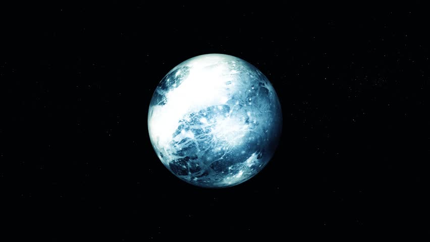 3d realistic pluto planet, Rotating 3d pluto planet