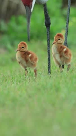 Florida Sandhill Crane Colt Chicks Sibling Rivalry Comedy Act 