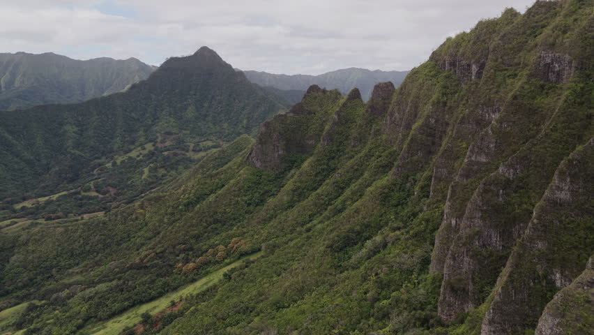 Aerial shot of typical Oahu