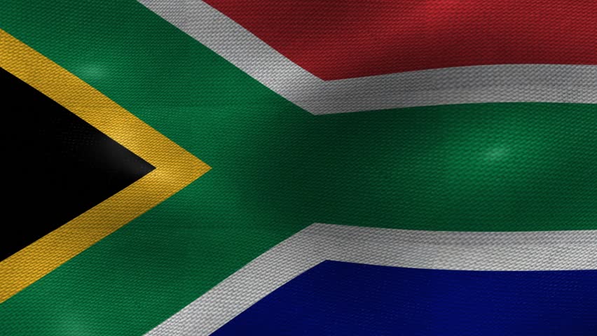 South Africa South African Flag Textured Background Waving