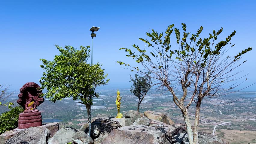 Scenic landscape view, mountain overlook, horizon scenery.