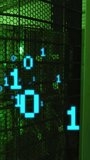 Animation of binary coding over server room. global technology and digital interface concept digitally generated video. - Powered by Shutterstock - Get 15% off with code: PIKWIZARD15