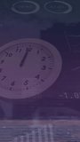 Animation of data processing over clock and books. global business and digital interface concept digitally generated video. - Powered by Shutterstock - Get 15% off with code: PIKWIZARD15