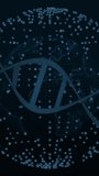 DNA strand and molecular structures, scientific data processing animation. Science, biotechnology, genetics, bioinformatics, molecules, genomics - Powered by Shutterstock - Get 15% off with code: PIKWIZARD15