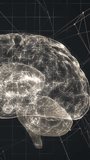 Animation of digital brain and data processing on black background. global technology and digital interface concept digitally generated video. - Powered by Shutterstock - Get 15% off with code: PIKWIZARD15